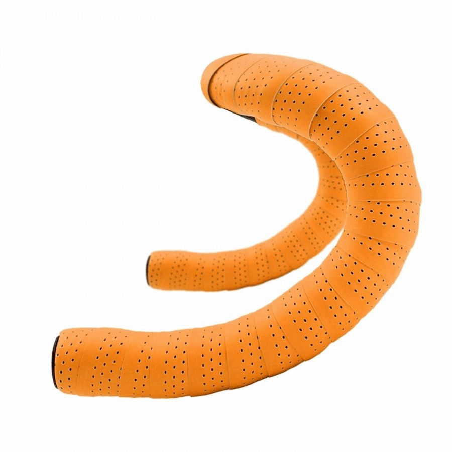 Eolo soft handlebar tape perforated 3mm in pu+eva orange fluo - 1
