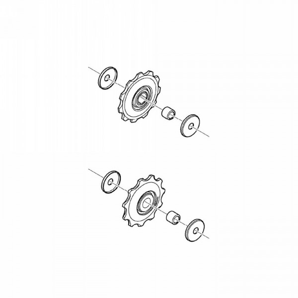 Deore m593 poulie de dérailleur arrière vtt noir (paire) - 1