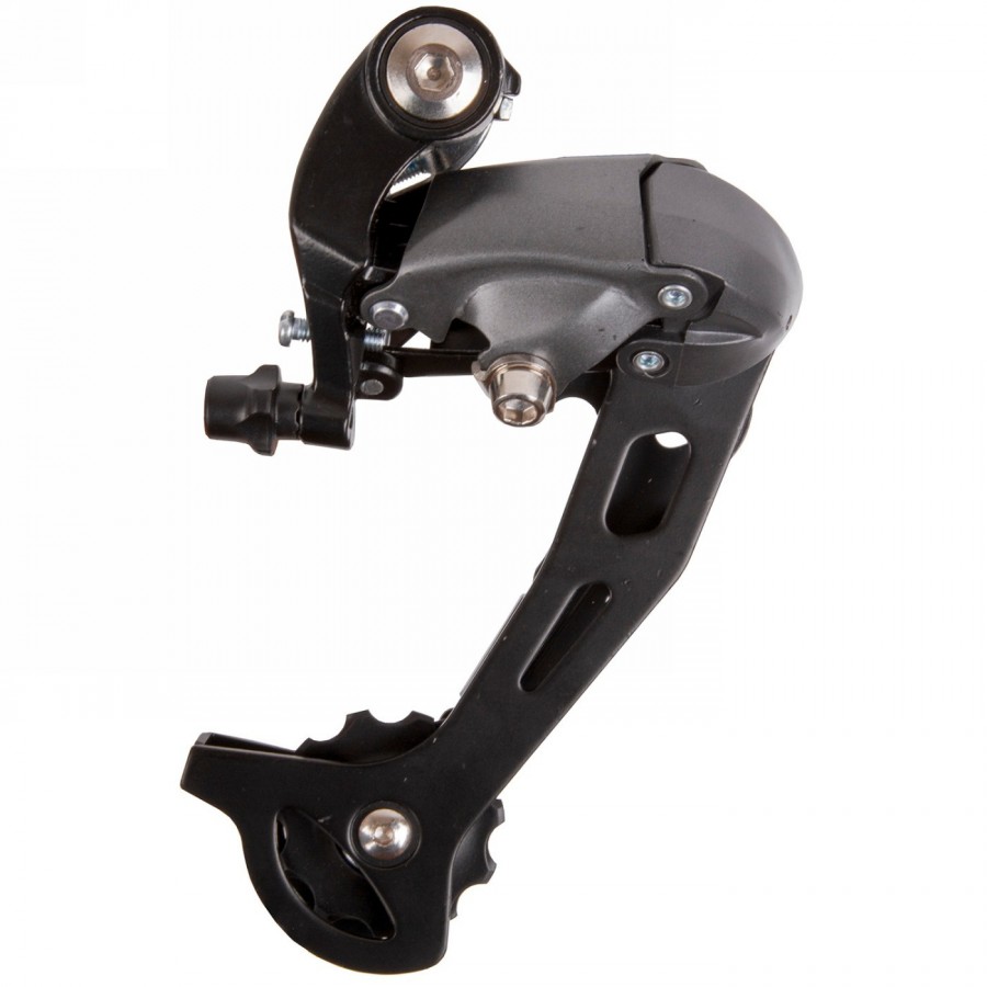 dérailleur ventura, 9 vitesses (possible aussi pour 7/8 vitesses), cage longue alu/acier, noir, compatible shimano, mv - 1