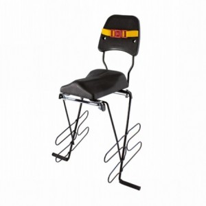 Classic padded rear seat - attachment to the luggage rack - black - 1