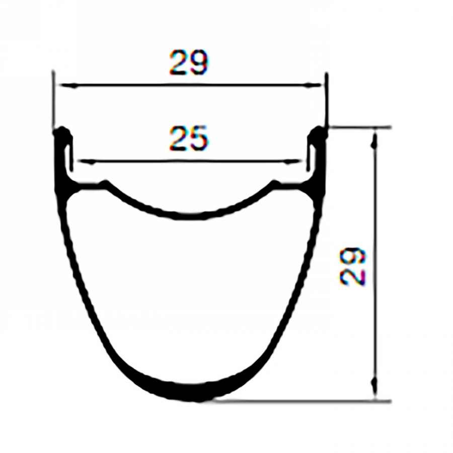 Llanta de disco para grava y carretera, remerx 'rx 4032', 700c, 622 x 25 mm, 32 agujeros, negra - 2