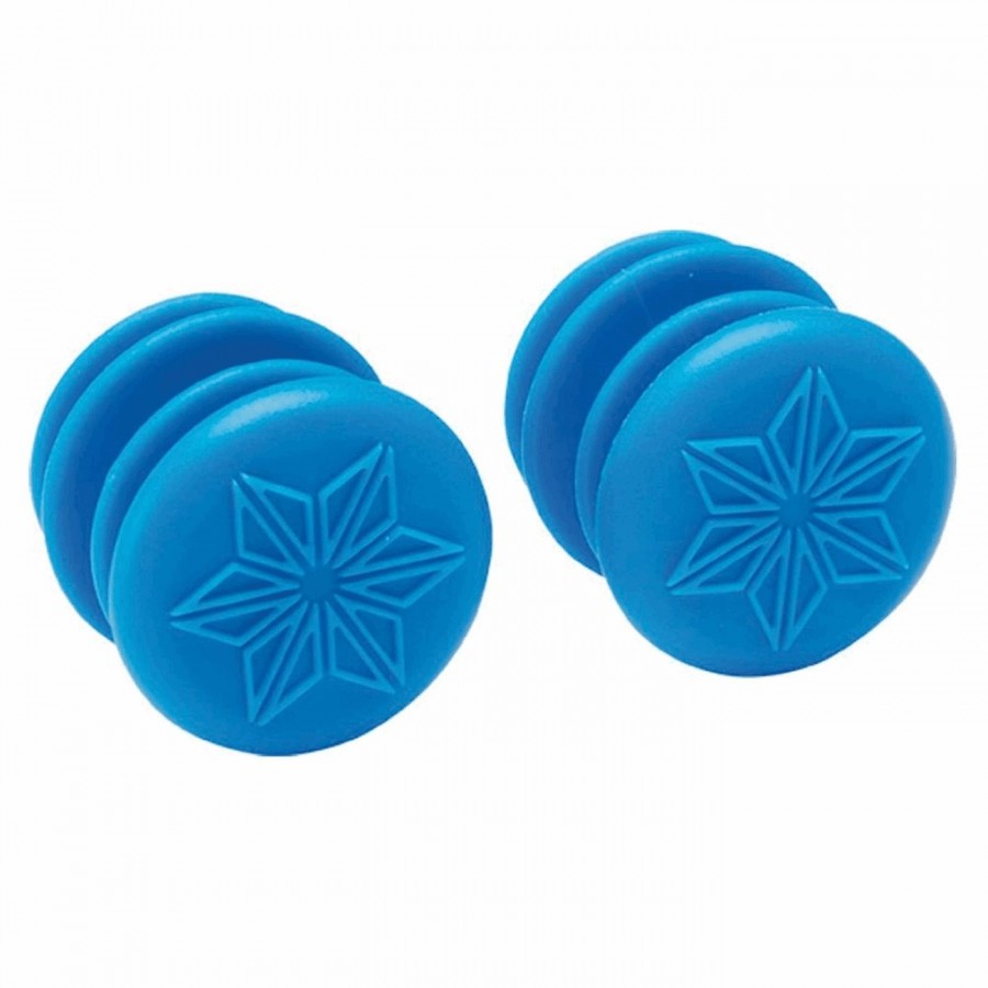 Endz handlebar caps in blue polycarbonate - 1