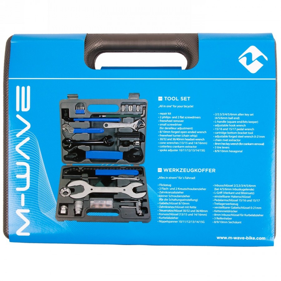 Caja de herramientas para bicicletas m-wave, 43 piezas - 2