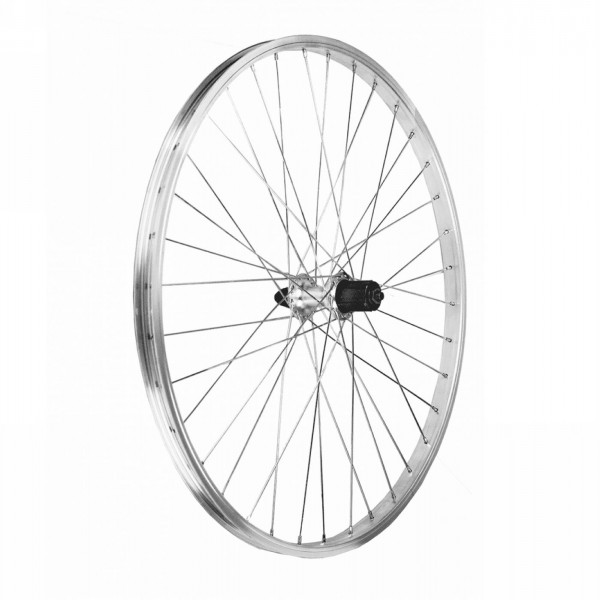 Ruota 26" silver posteriore cassetta 7/8v qr - 1 - Ruote complete - 8053329968966