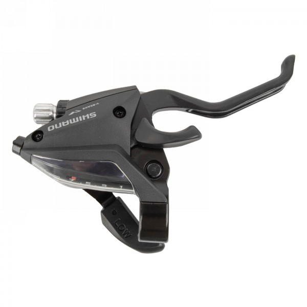 Combined lever, Shimano st-ef500-7r, right 7-speed 2050mm ez-fire plus, alloy 2f, for V-brake, black version, oem - 1