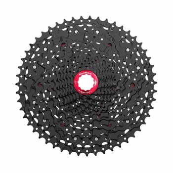 Cassette road 12v x 11/30 dientes en aluminio negro - cuerpo shimano hg - 1