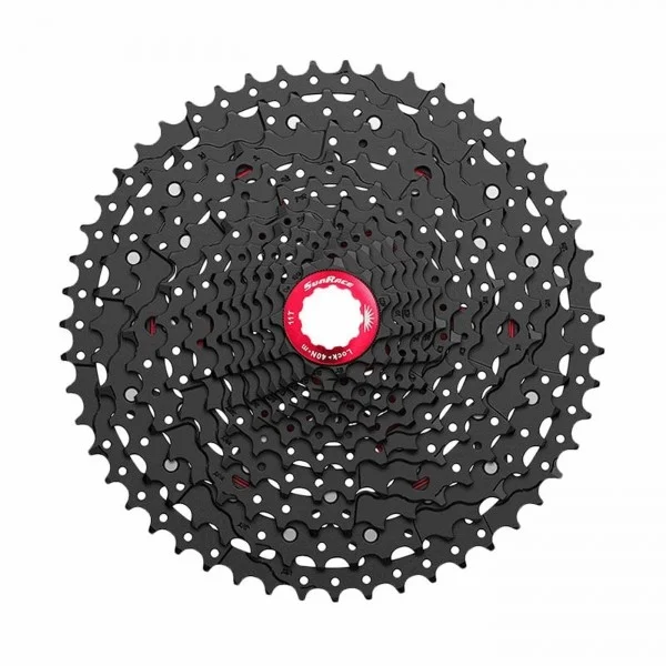 Cassette road 12v x 11/30 dientes en aluminio negro - cuerpo shimano hg - 1