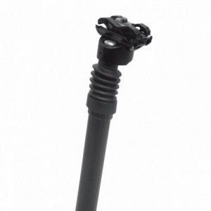 Black aluminum suspension seatpost 31.6 x 350mm - offset: 17mm - 1