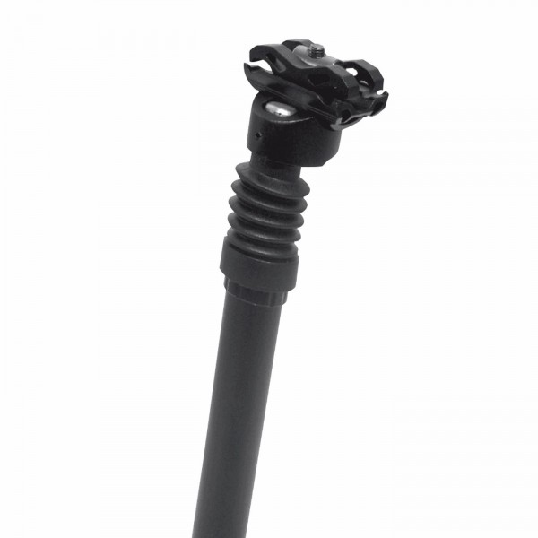 Black aluminum suspension seatpost 31.6 x 350mm - offset: 17mm - 1