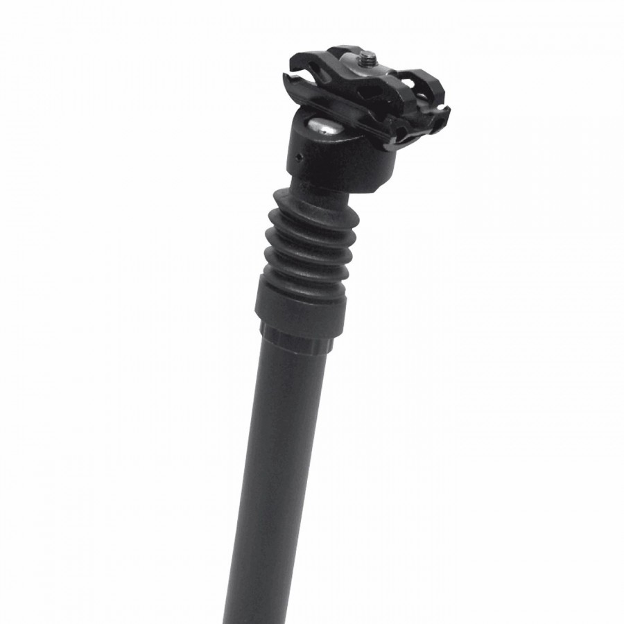 Tige de selle à suspension en aluminium noir 31,6 x 350 mm - déport : 17 mm - 1