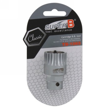 herramienta para eje de pedalier super b classic tb-1065, apta para shimano, en tarjeta super b - 2