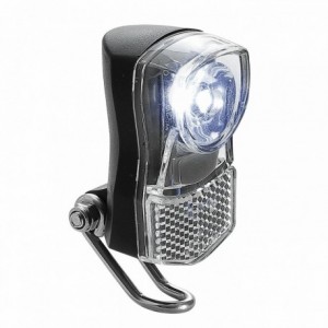 Battery-powered front light 1 led 72 lumens - attachment to the frame - 1