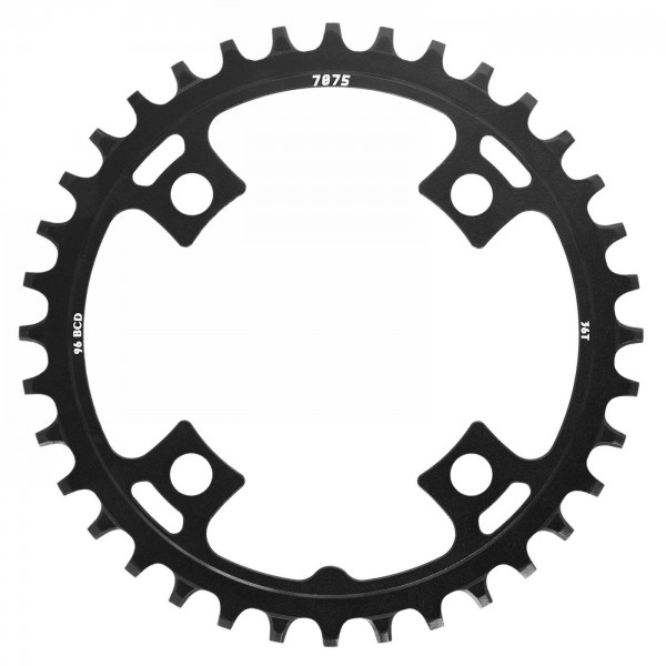 Single chainring 36t - bcd 96mm black for crankset (305850640) - 1