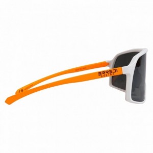 White lander goggles with orange temples - 4