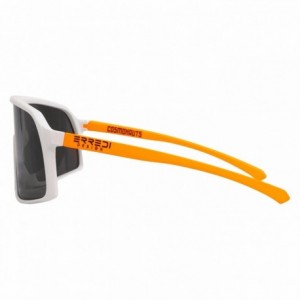 White lander goggles with orange temples - 5