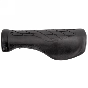 Ergomax fix screw handlebar grips, black, 138 mm, on M-wave card - 1