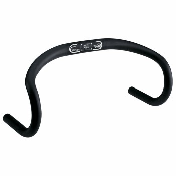 Road handlebar 31,7mm x 420mm track in black aluminum - 1