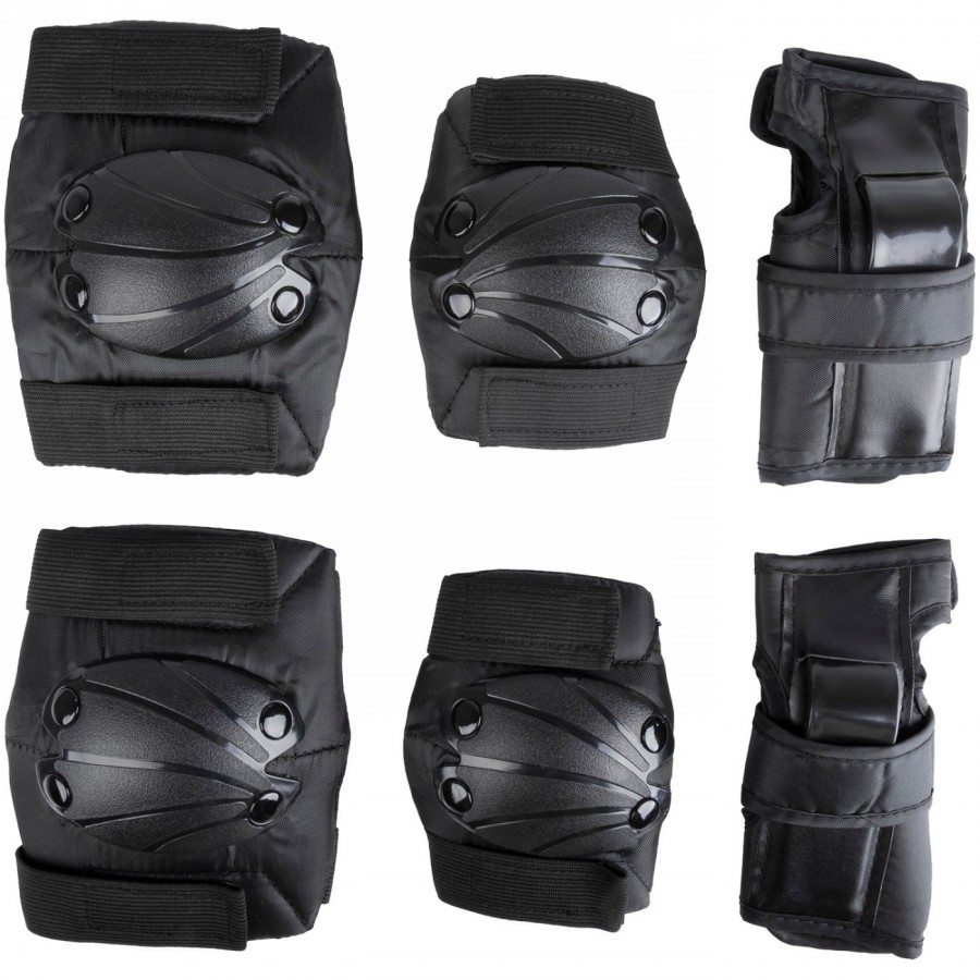 Protections for children and teenagers, 1 set each 2 x elbow pads, knee pads and wrist guards - 1