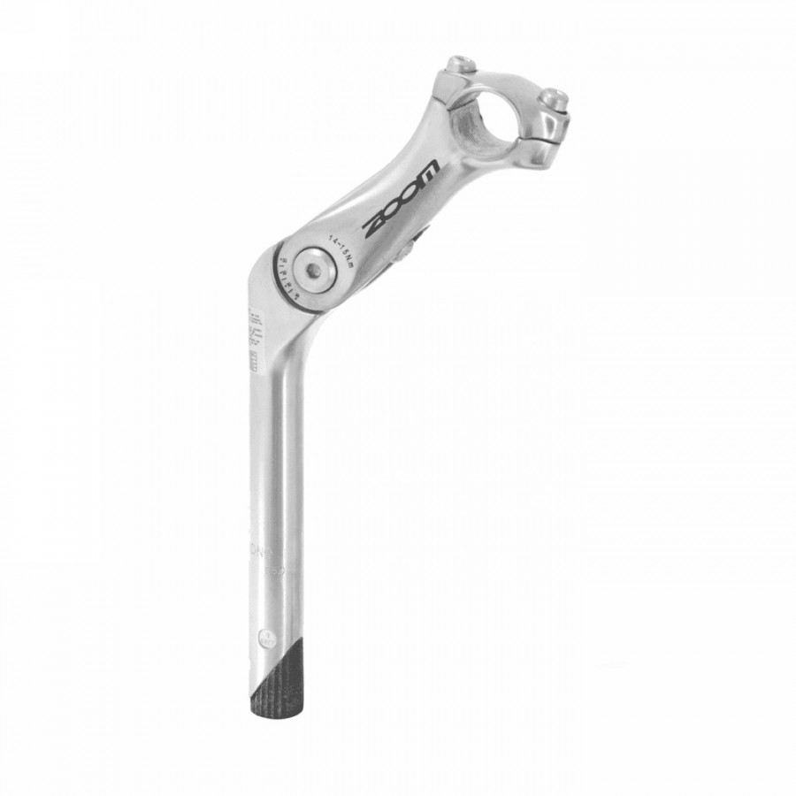 Adjustable 22.2 x 110mm ctb silver handlebar stem - 1