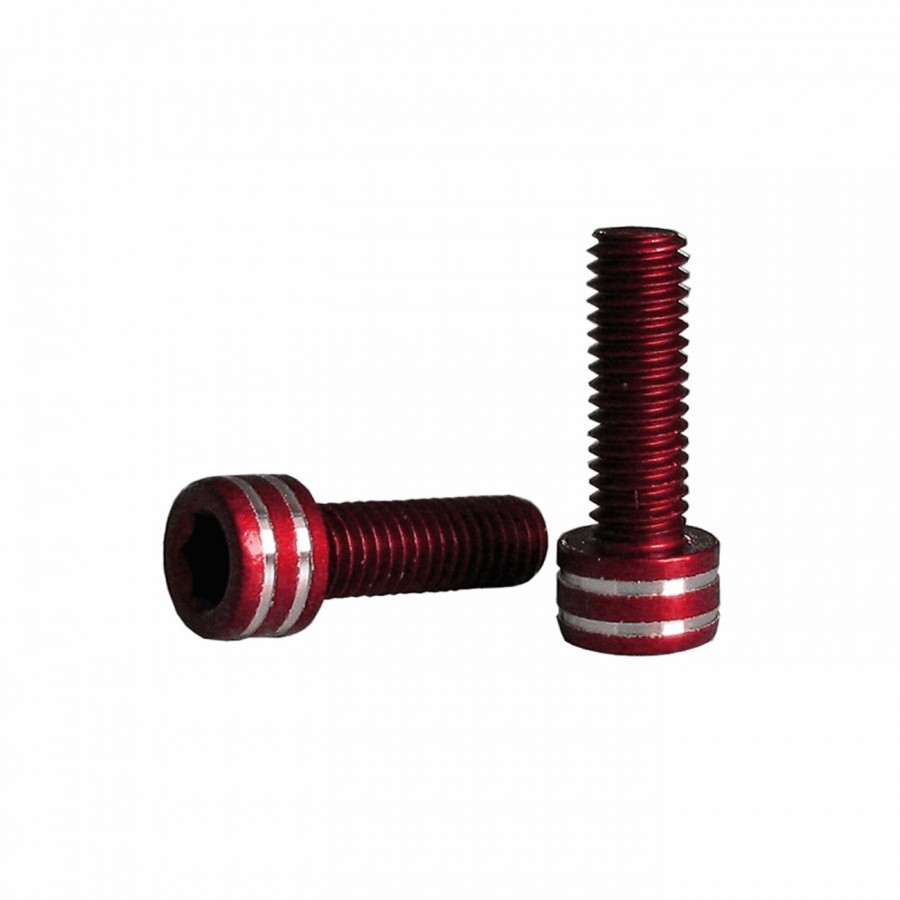 M5x15mm bottle cage screws (2 pieces) red - 1