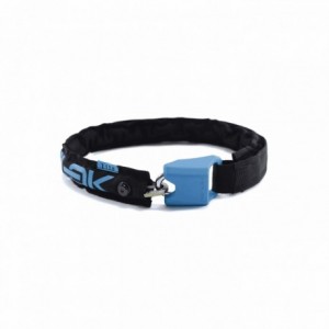 Hiplok lite 6 x 750 mm cadena de candado negro/azul con cierre - 1