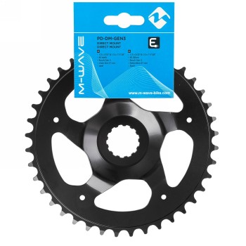 Plato e-bike de montaje directo pd-dm-gen3, 38 dientes, negro, acero, para chainline 47 mm, para bosch gen3, con samox - 2