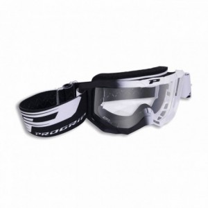 Progrip 3300 schwarz/weiße schutzbrille mit klarer linse - 1