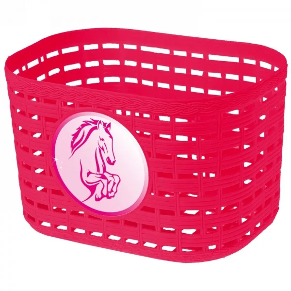 Cestino di plastica, per bambini, circa 20 x 13,5 x 12,5 cm, rosa - 1 - Cestini - 0698238408202