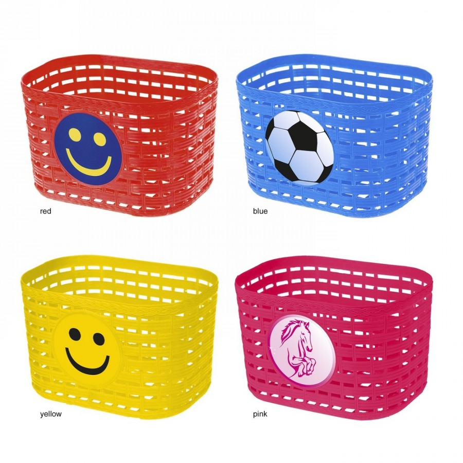 Cestino di plastica, per bambini, circa 20 x 13,5 x 12,5 cm, rosa - 2 - Cestini - 0698238408202