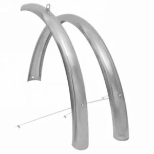 Pair of 26 "stainless steel 51mm touring mudguards with rods and clamps - 1