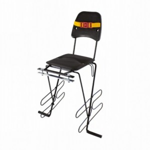 Classic flat rear seat - attachment to the luggage rack - black - 1