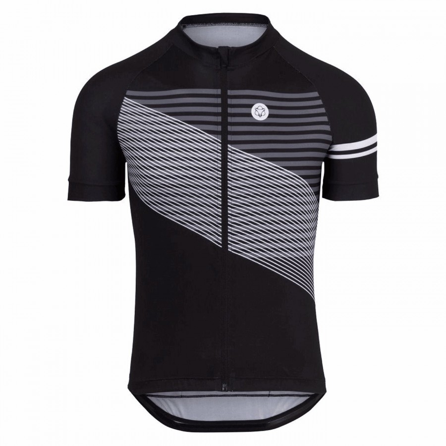 Maillot rayé sport homme noir - manches courtes taille m - 1