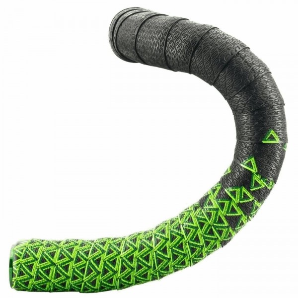 Cinta manillar loop 2,5x30x2000mm en pu+eva negro/verde - 1