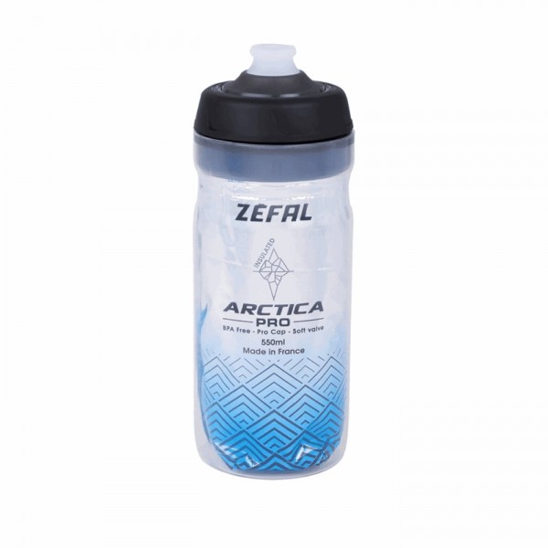 Bouteille d'eau thermale arctica pro 550ml argent/bleu - 1