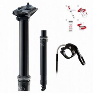 Dropper seatpost 31,6mm x 409mm travel 125 / 95mm internal cable black - 1