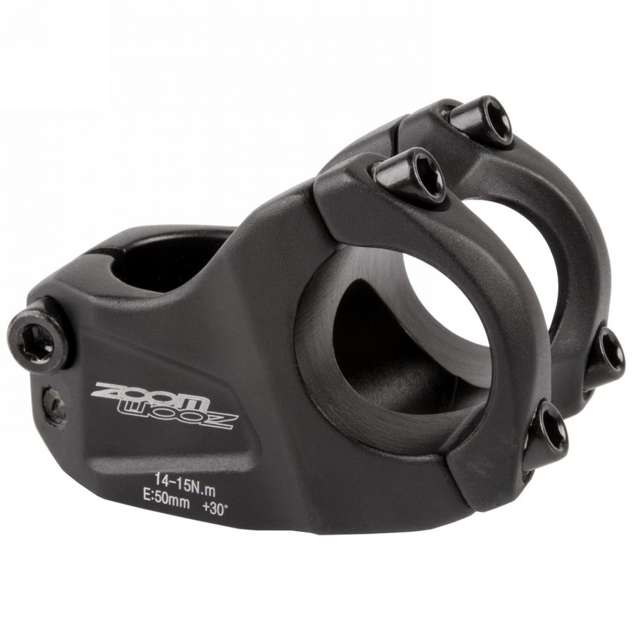 Ahead stem zoom downhill, aluminium, matt black, handlebar clamp 31.8 mm, length 50 mm, rise 30°, for 1-1/8' steerer tube, mv - 