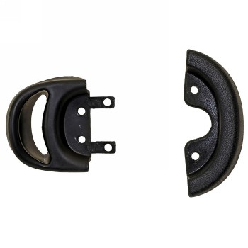 edge protector for unicycle saddle, front and rear, black, in pe-bag, fits 659310/1, 659321/2/3/4/5/6/40 and 659095/185 - 1