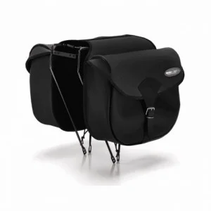 Black country saddlebag on the luggage rack - 1