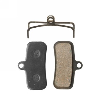 Brake pads, organic, for shimano disc brakes: saint br-m810, - saint br-m820, - zee br-m640, with spring, 1 pair for front - 1