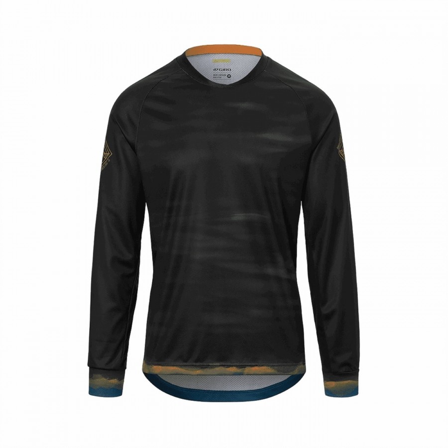 Roust LS jersey black/orange blue pattern size S - 1