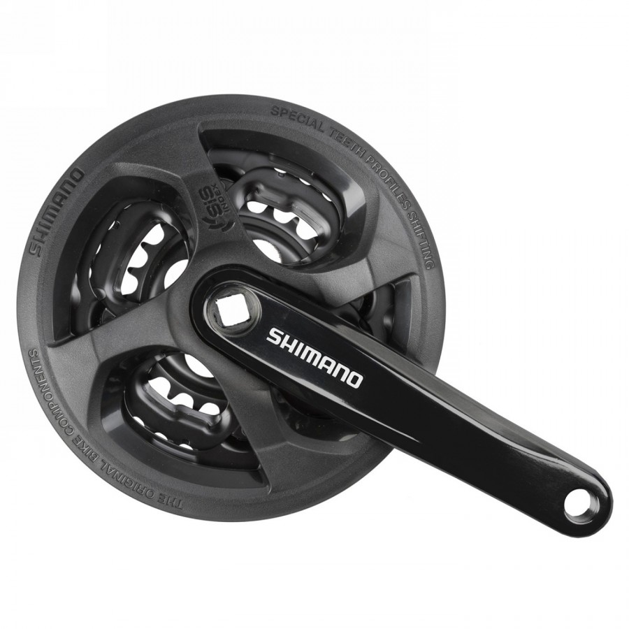 Guarnitura, shimano fc-ty301, per velocità posteriore 6/7/8, 170 mm, 42x34x24t c/cg, compatibile con la scatola della catena, se