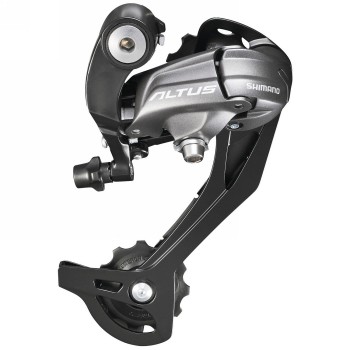 dérailleur, shimano rd-m370-l, altus, sgs 9-speed, direct attachment, black, bulk - 1