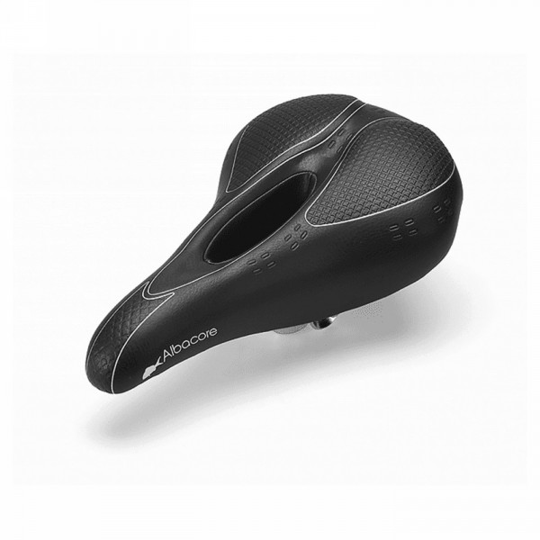 Albacore men's black mtb saddle with hole (selle de vtt noire avec trou) - 1