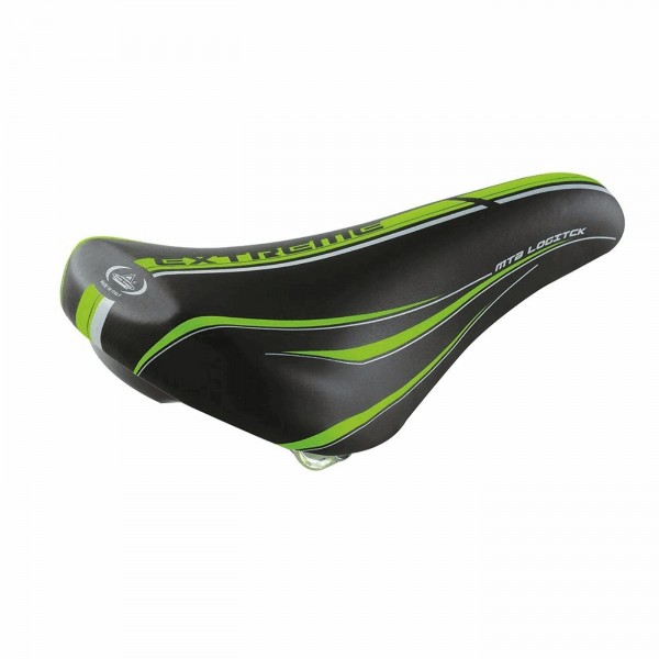 Junior saddle comfort 20/24 285x160mm black/green - 1