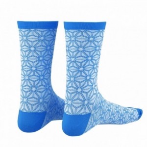 Asan socks white/neon blue - size: s/m (35/42) - 1