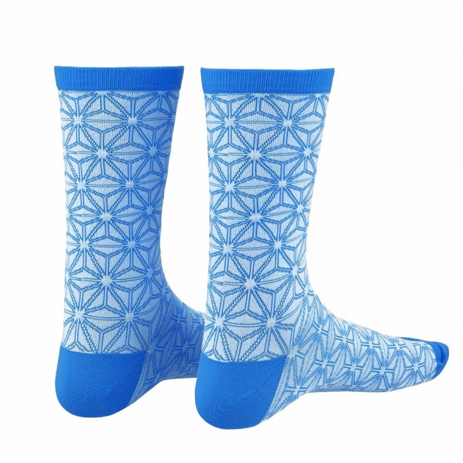 Asan socks white/neon blue - size: s/m (35/42) - 1