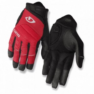 Xen drk gants longs rouge/noir/gris taille s - 1