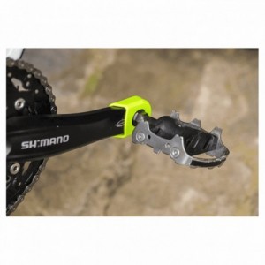 Fluo yellow crank armor pedal guards - 2