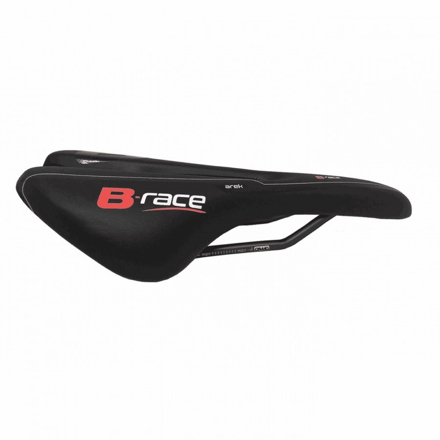 Sella b-arek nero/rosso c/foro cr-mo - 1 - Selle - 8055320656262