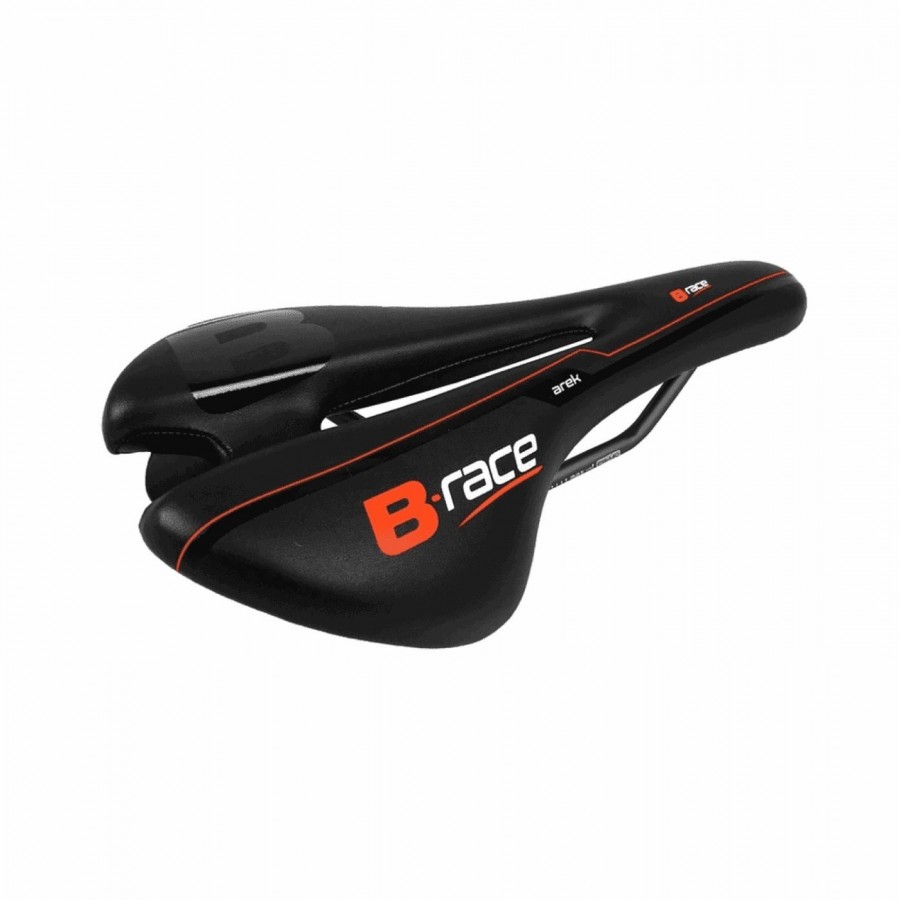 Sella b-arek nero/rosso c/foro cr-mo - 3 - Selle - 8055320656262